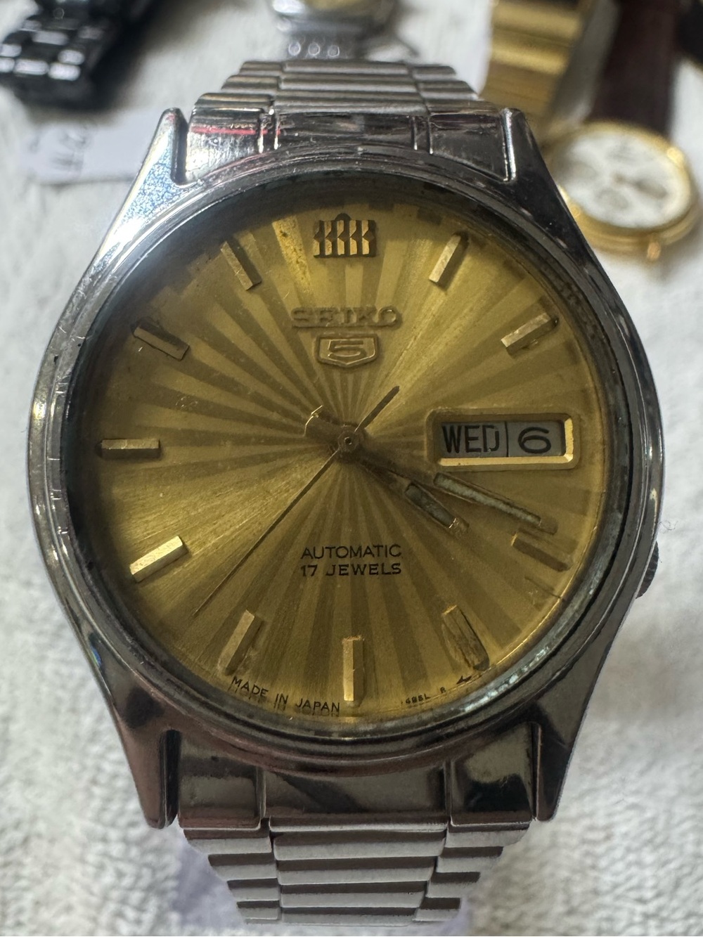 Seiko 5 Gold Dial Automatic Bracelet Watch